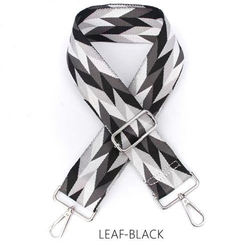 Interchangeable bag strap-leaf Black