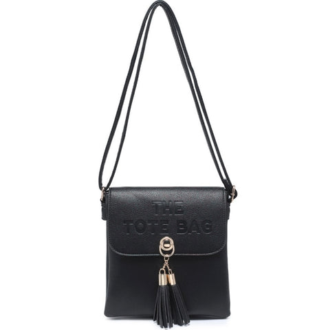 Tassel Tote crossbody bag-Black