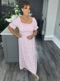 Ditsy flower maxi-Pink/lilac