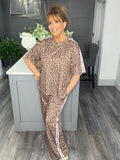 Leopard stripe Co-ord set-Mocha