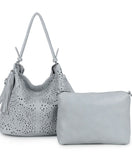 Tassel artisan hobo bag in bag set-Beige