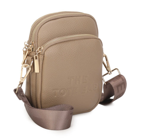 Small Tote crossbody bag-Taupe