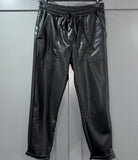 Black Pu joggers