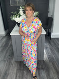 Summer flower tiered Maxi