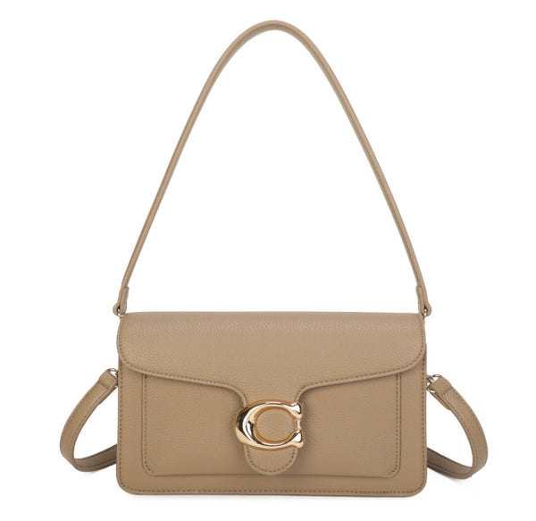 Flap shoulder/crossbody bag-Beige