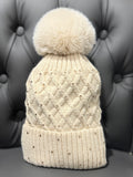 Diamond crystal Pom hat-Beige