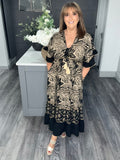 Sahara tassel dress-Black/Gold