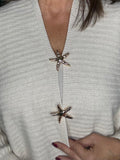 Super soft ribbed star cardigan-Beige