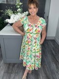 Summer midi dress -Lime