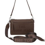 Chocolate multi compartment Tote crossbody bag