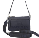 Navy multi compartment crossbody Tote bag