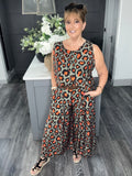 Leopard Co-ord-Orange/Khaki
