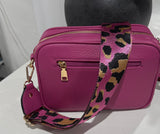 Two compartment crossbody bag-Fuchsia