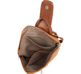 Taupe backpack/crossbody bag