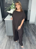 Paloma curve fit two piece set-Chocolate