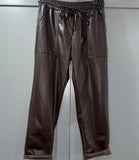 Chocolate Pu joggers