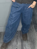 Military denim jeans-Light denim
