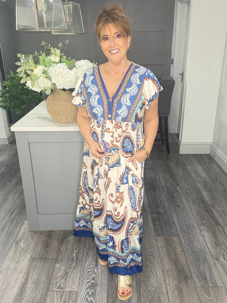 Hannah maxi dress-Blue