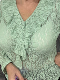 Bianca stretch lace top-Green