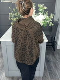 Chocolate leopard scuba hoody