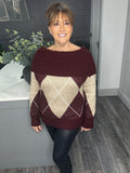 Argyle Bardot jumper-Wine