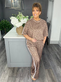 Leopard stripe Co-ord set-Mocha