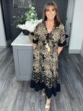 Sahara tassel dress-Black/Gold