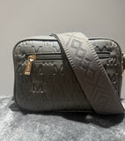 Double zipper crossbody bag-Grey
