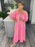 Aztec tribal print maxi-Pink