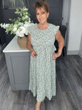 Khaki ditsy flower Maxi