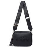 Double tassel Tote bag-Black