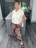 Mulberry abstract animal print trouser
