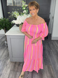 Aztec tribal print maxi-Pink