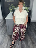 Mulberry abstract animal print trouser