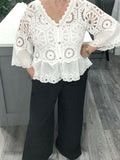 Rachel crochet top-White