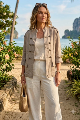 Chic military jacket-Taupe