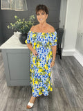 Portofino lemon dress-Blue
