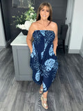 Palma Bardot jumpsuit-Navy