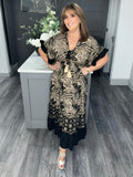 Sahara tassel dress-Black/Gold