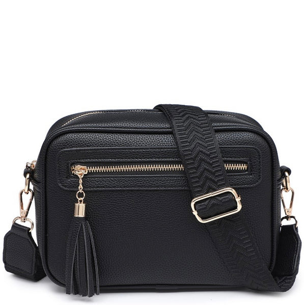 Black tassel camera bag