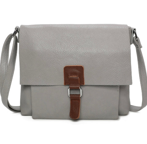 Grey satchel bag