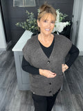 Relaxed fit slouchy knitted waistcoat-Mole