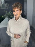 Jax cowl neck pocket jumper-Beige