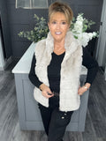 Lottie faux fur gilet-Beige