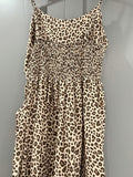 Wrap balloon leg jumpsuit -Animal print