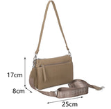 Tan multi compartment crossbody Tote bag
