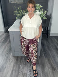 Mulberry abstract animal print trouser