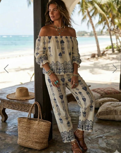 Madison set-Cream/Navy