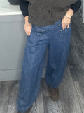 Military denim jeans-Light denim