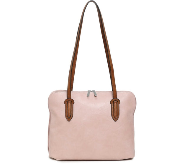 Two tone shoulder bag -Pink